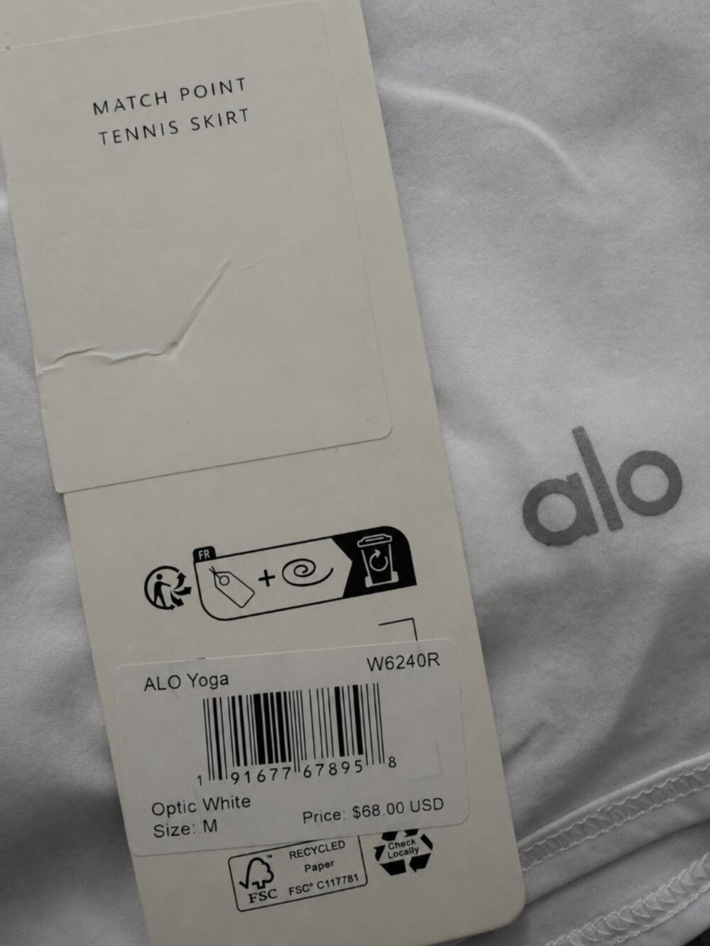 ALO Yoga Match Point Tennis Skirt & Aspire Tank Set White/Black | Multiple Sizes - Picture 8 of 10
